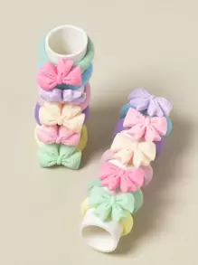 小女童10入組蝴蝶結髮圈