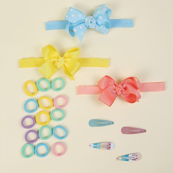 

22pcs Baby Bow Knot Hair Accessory, Multicolor