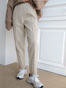 DAZY 高腰接缝细节裤，教师裤秋季，冬季女士正装裤