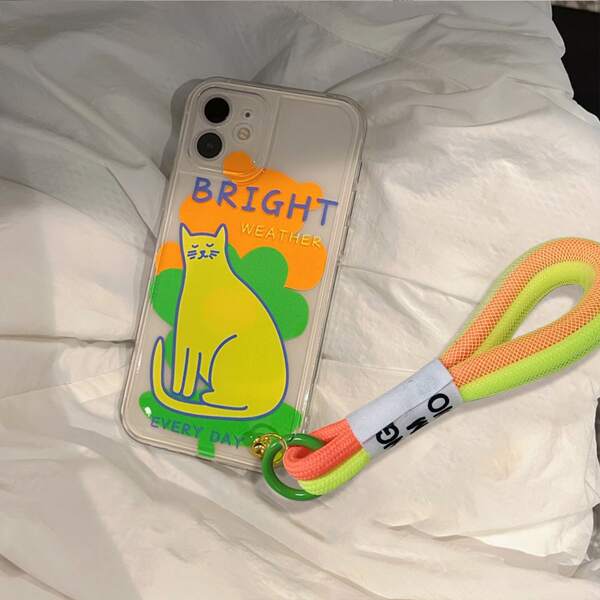 

Cat Phone Case With Lanyard, Multicolor