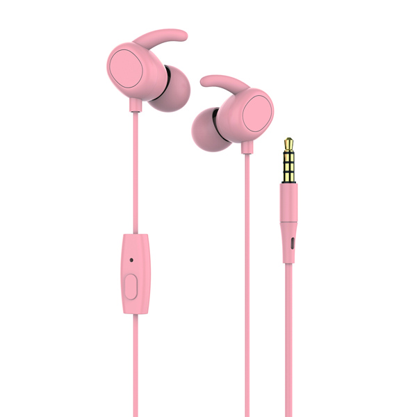 

3.5MM Plug Plain Wired In-ear Headphone, Pink