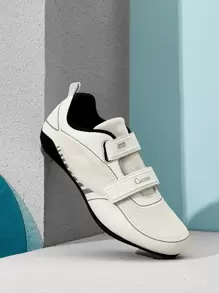 Contrast Binding Hook-And-Loop Fastener Strap Sneakers Tainers