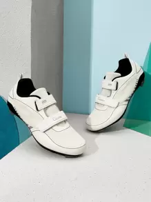 Contrast Binding Hook-And-Loop Fastener Strap Sneakers Tainers