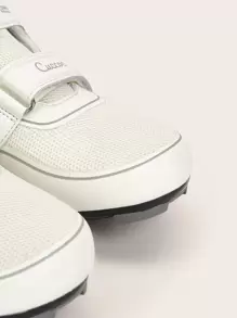 Contrast Binding Hook-And-Loop Fastener Strap Sneakers Tainers