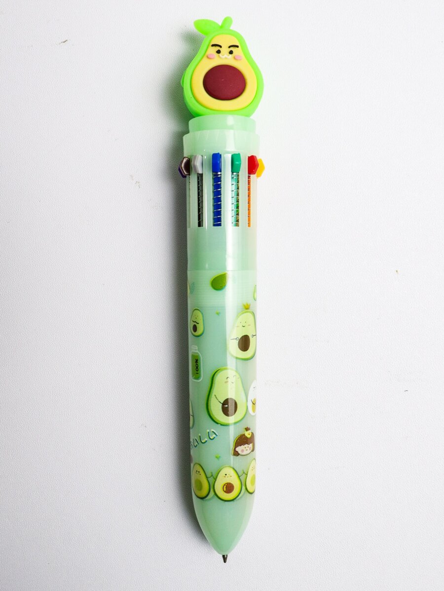 1pc Avocado Decor Ballpoint Pen - Multicolor - View 1