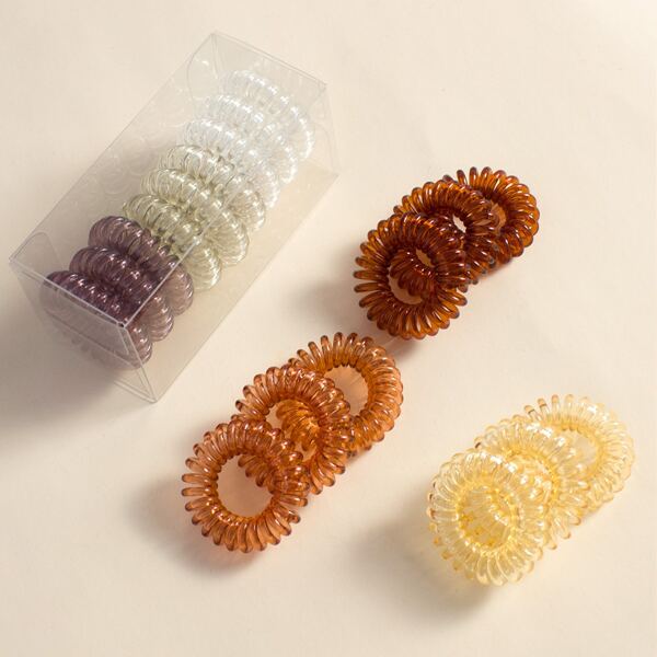 

18pcs Toddler Girls Coil Wire Hair Tie, Multicolor