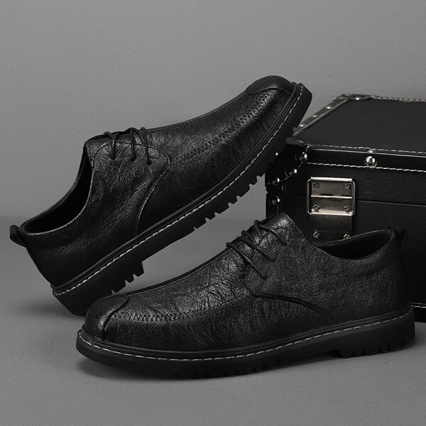 

Men Textured Lace Up Design Dress Shoes, Black