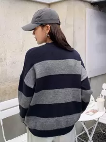 DAZY Two Tone Drop Shoulder Jumper - Multicolor - View 2