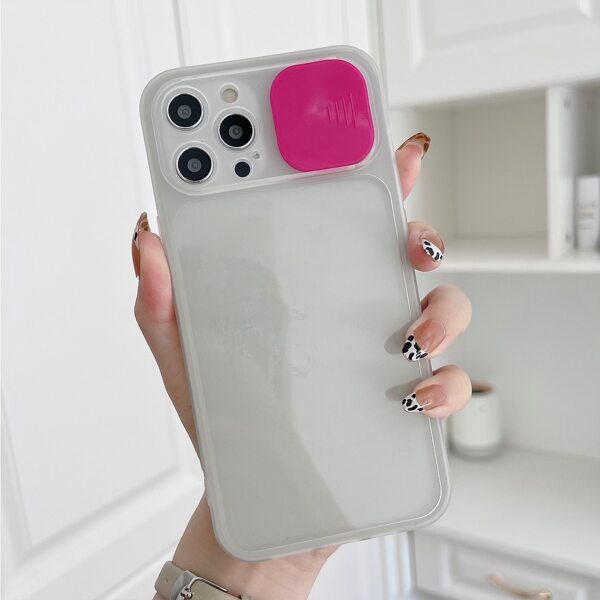 

Push Pull Lens Protection Cover Phone Case, Hot pink