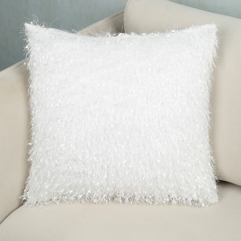 

Plain Plush Cushion Cover Without Filler, White
