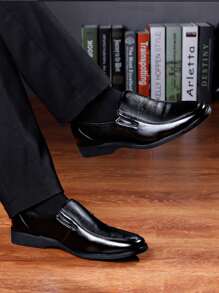 Hombres Zapatos de vestir sin cordones - Negro - Ver 2