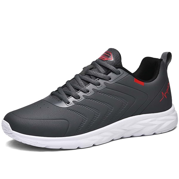 

Men Letter Graphic Lace-up Running Shoes, Grey