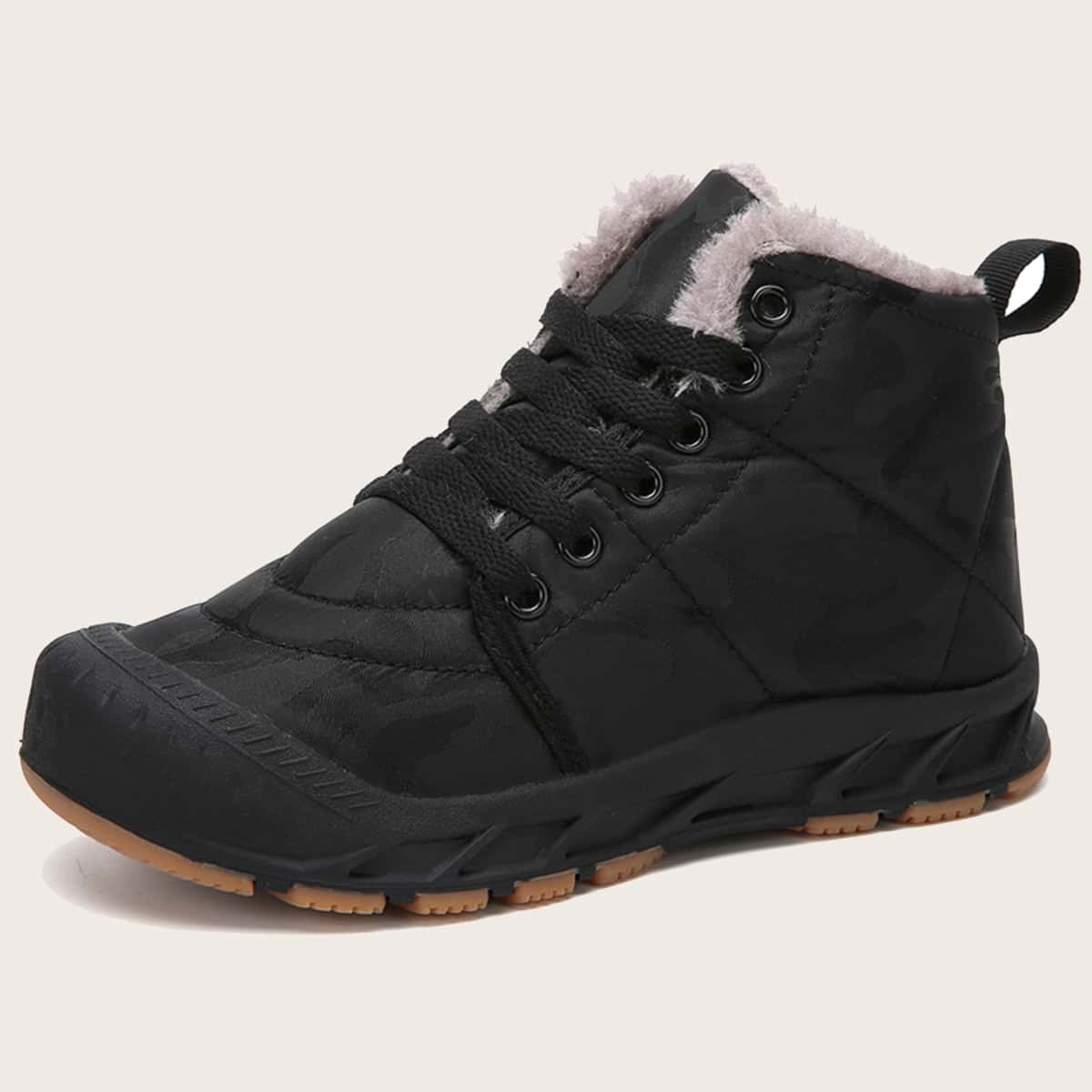 для детей Кроссовки минималистичный на шнурках плюшевый