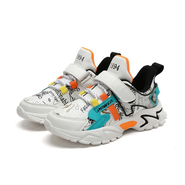 

Boys Letter Graphic Velcro Strap Sneakers, Multicolor