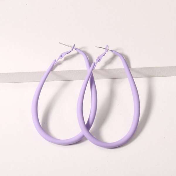 

Water Drop Shaped Earrings, Mauve purple