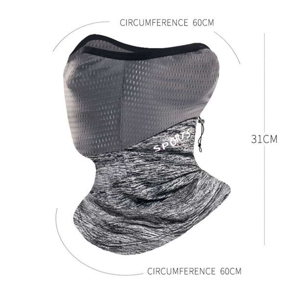

Simple Breathable Neck Gaiter, Light grey
