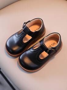 Girls Buckle Decor Flats