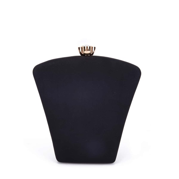 

Gemstone Decor Chain Novelty Bag, Black