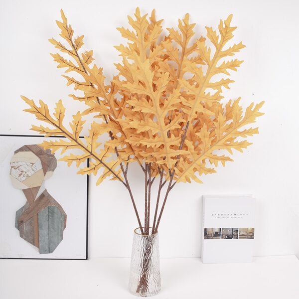 

1pc Artificial Leaf, Orange