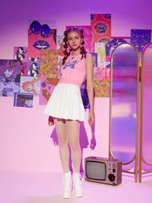 ROMWE Butterfly Pattern Sweater Vest