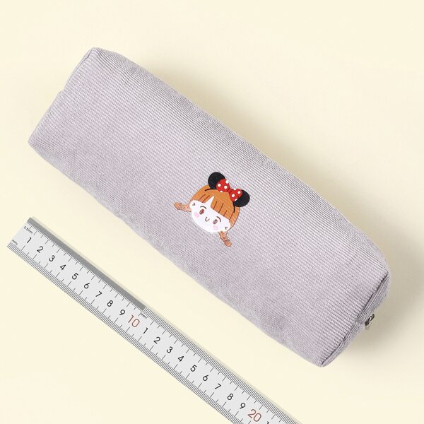 

Figure Graphic Pencil Bag, Light grey