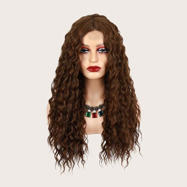 

Lace Front Long Curly Synthetic Wig, Brown