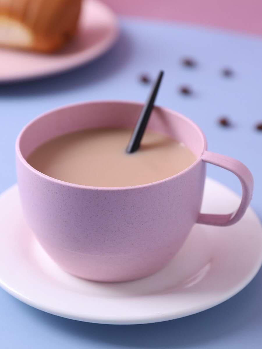 2pcs Plain Plastic Mug - Pink - View 1