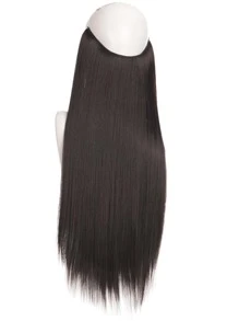 Natural Long Straight Hairpiece - Brown - View 2