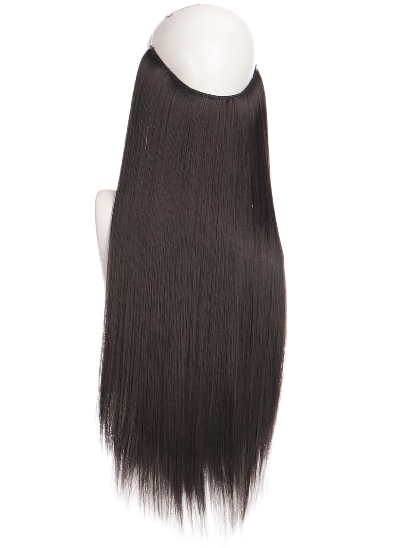 Natural Long Straight Hairpiece - Brown - View 2