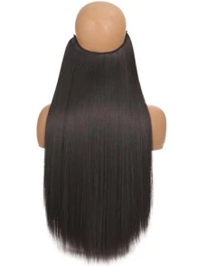 Natural Long Straight Hairpiece - Brown - View 3