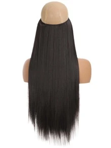 Natural Long Straight Hairpiece - Brown - View 4