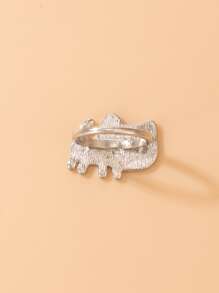 Anillo con diseño de gato - Negro - Ver 3