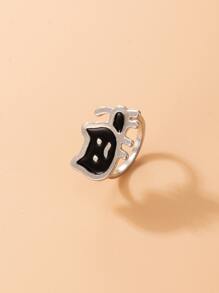 Anillo con diseño de gato - Negro - Ver 5