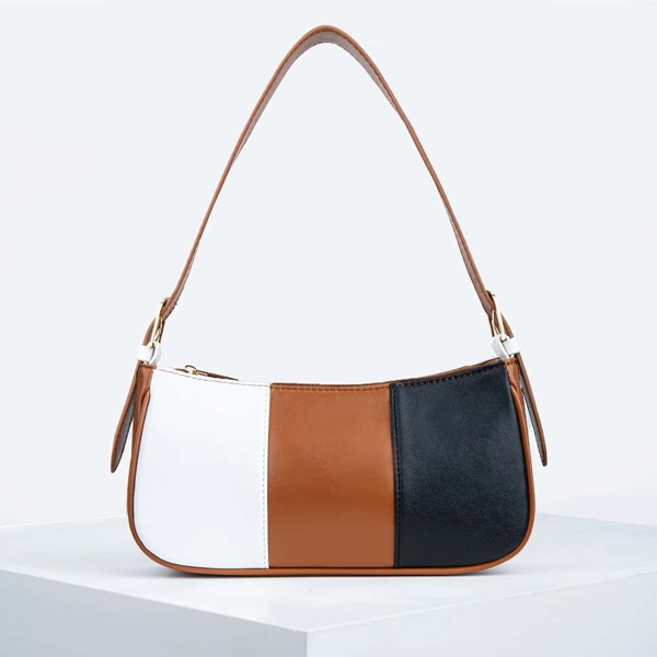 

Colorblock Baguette Bag, Multicolor