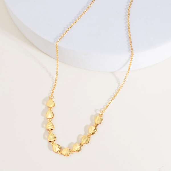 

18K Gold Plated Heart Decor Necklace