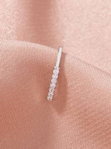 Nooxian 銅水鑽裝飾鼻環適合女士和男士,龐克非穿孔,A時尚身體鏈禮品適用於任何場合 - 銀色 - 查看 6