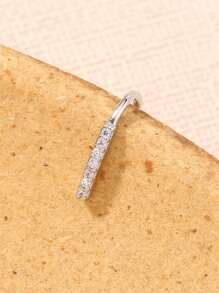 Nooxian 銅水鑽裝飾鼻環適合女士和男士,龐克非穿孔,A時尚身體鏈禮品適用於任何場合 - 銀色 - 查看 7