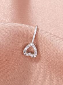 Nooxian Đồng Trang Trí Trái Tim Vòng Bít Mũi Cho Phụ Nữ Và Nam Giới, Punk Không Xuyên, Một Cơ Thể Thời Trang Món Quà Trang Sức Cho Bất Kỳ Dịp Nào - Bạc - Xem 5