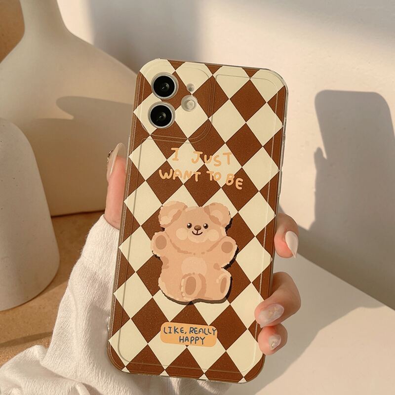 

Bear Pattern Phone Case, Multicolor