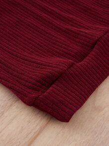 Girls Mock Neck Belted Sweater Dress