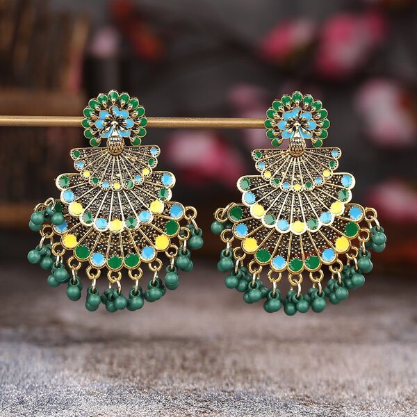 

Peacock Decor Drop Earrings, Multicolor
