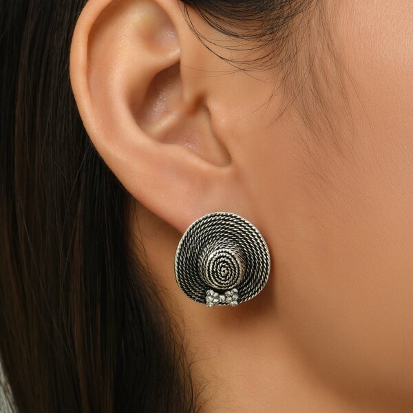 

Hat Decor Stud Earrings, Antique silver