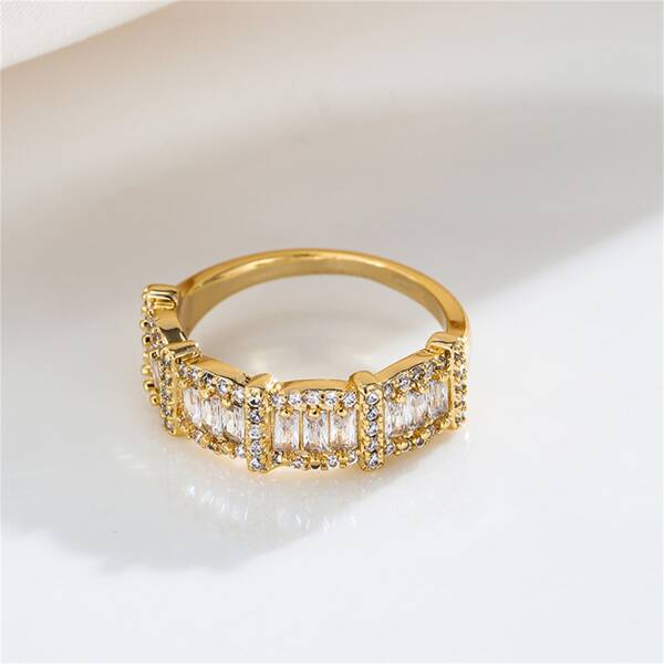 

14K Gold Plated Zircon Decor Ring