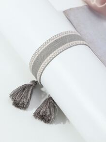 流蘇細節可調節手環 - 彩色 - 查看 3