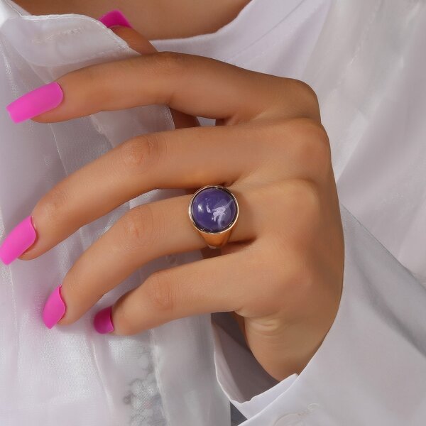 

Round Decor Ring, Purple