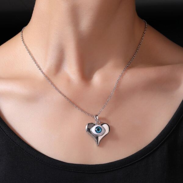

Heart Charm Necklace, Silver