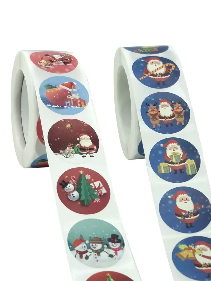 1roll Kerstpatroon Willekeurige Sticker