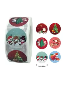 1roll Kerstpatroon Willekeurige Sticker