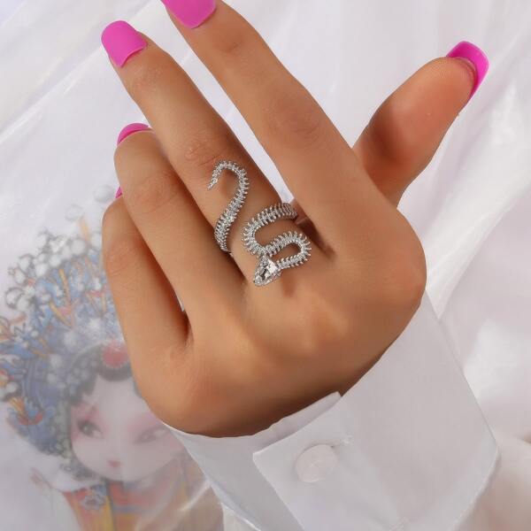 

Snake Design Ring, Silver
