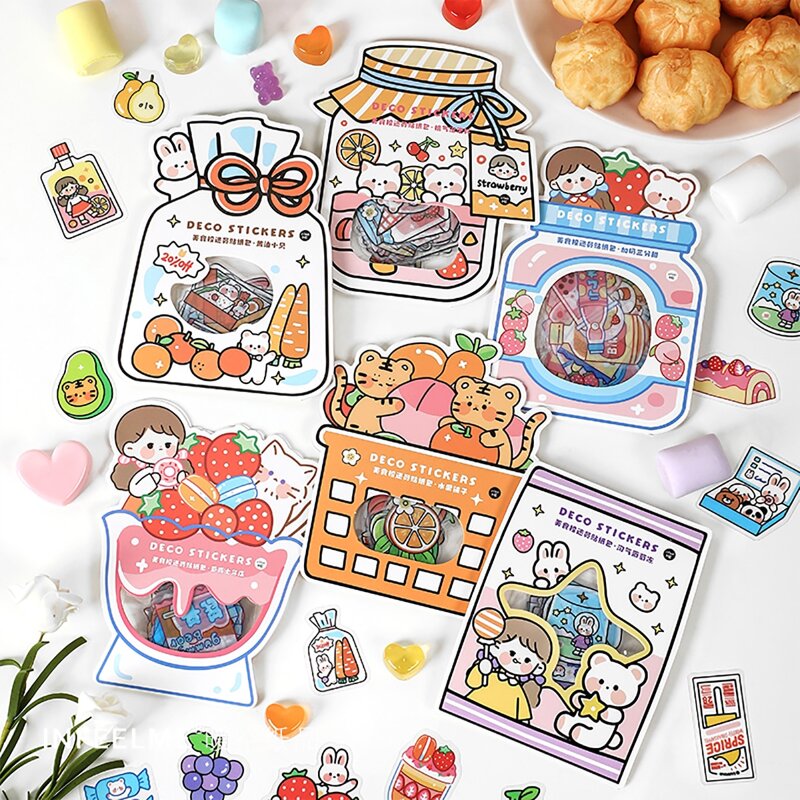 

40pcs Cartoon Graphic Random Sticker, Multicolor